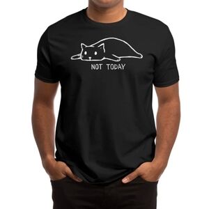 Threadless "not Today'' Black Short Sleeve T-shirt Size Medium